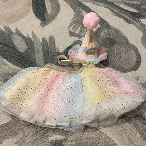 Colorful Tutu and Party Hat Set